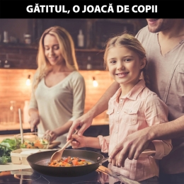 Tigaie de fontă ușoară, tip fagure, 28cm