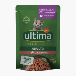 Hrană umedă pentru pisici sterilizate, cu somon, 85g