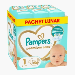 Scutece Premium Care XXL Box nou-născut, mărimea 1, 2-5kg, 156 buc