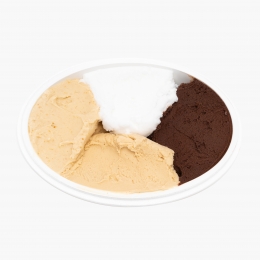 Înghețată italiană artizanală (gelato) ciocolată, alune pădure Piemonte, arahide sărate, lămâie, fără zahăr și vegan 1kg