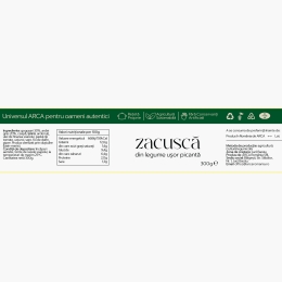 Zacuscă de legume, ușor picantă, 300g