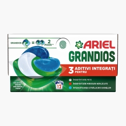 Detergent de rufe capsule Grandios Mountain Spring, 12 spălări, 12 buc