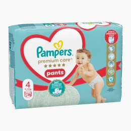 Scutece chiloțel Premium Care, mărimea 4, 9-15kg, 38 buc