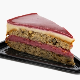 Tort vegan cu gust de vanilie și zmeură 150g