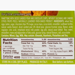 Mini panettone cu ciocolată și pere 100g