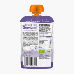 Piure ecologic de morcov, piersică, dovleac, mango, măr și ovăz, 6+ luni, 100g