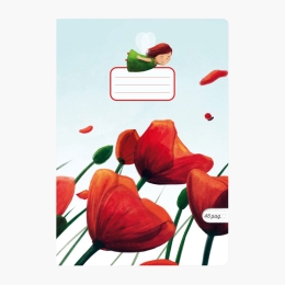 Caiet A5 Poppies Tip 2, 24 file, 90g