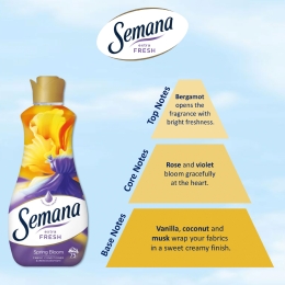 Balsam de rufe superconcentrat Extra fresh, Spring bloom, 75 spălari, 1.5l