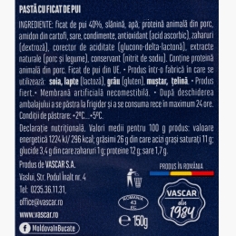 Pastă tartinabilă cu ficat de pui 150g