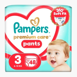 Scutece chiloțel Premium Care, mărimea 3, 6-11kg, 48 buc