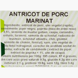 Antricot de porc marinat 600g