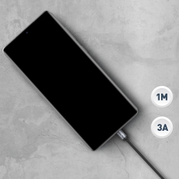 Cablu minimalist USB to USB-C, 3A, 1m