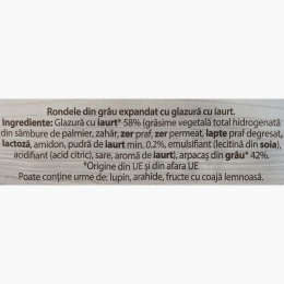 Rondele din grâu cu glazură albă 66g