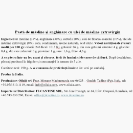 Pastă de măsline și anghinare cu ulei de măsline extravirgin, 190g