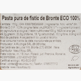 Pastă de fistic de Bronte din Sicilia, eco, 150g