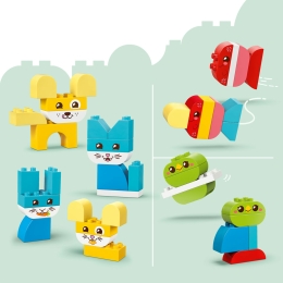 Animăluțe de companie creative 3 în 1, 10477 Duplo, 24 piese, +1 an jumătate