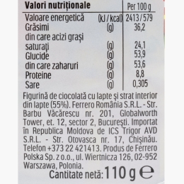 Figurină din ciocolată în formă de Moș Crăcium 110g