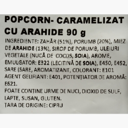 Popcorn glazurat cu arahide 90g