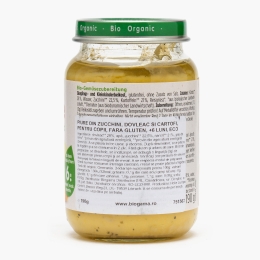 Piure eco din zucchini, dovleac si cartofi pentru copii, fără gluten, +6 luni, 190g