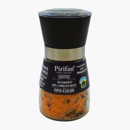 Râșniță mix sare de Himalaya iodată și piper 4 culori 180g