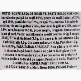 Sos de roșii pentru paste bolognese 400g