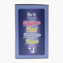 Pachet mix hrană umedă pentru pisici adulte (pui, vită, somon și păstrăv), 12x85g