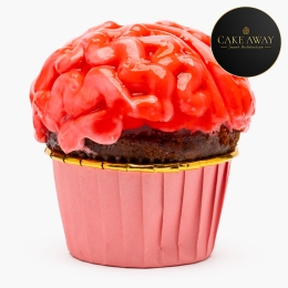 Brioșă Halloween cu cremă de brânză și zmeură 100g