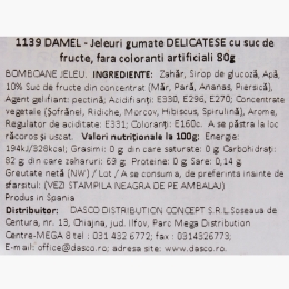 Jeleuri gumate cu suc de fructe 80g