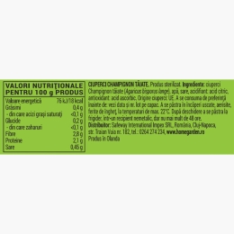 Ciuperci tăiate 400g