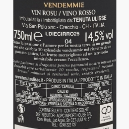 Vin roșu sec 10 Vendemmie Rosso, 14.5%, 750ml