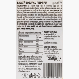 Salată boeuf cu piept de pui 250g