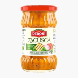 Zacuscă cu ardei capia și vinete coapte 245g