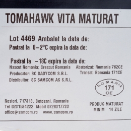 Tomahawk vită maturat, uscat 1kg