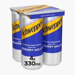 Băutură carbogazoasă Blueberry Mojito doză 4x0.33l