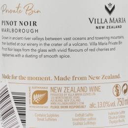 Vin roșu sec Private Bin Pinot Noir, 13.5%, 0.75l   		