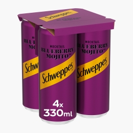 Băutură carbogazoasă Blueberry Mojito doză 4x0.33l