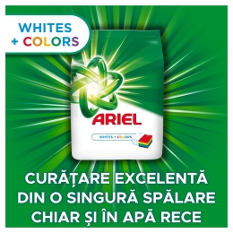 Detergent de rufe pudră automat instant Whites&Colors 80 spălări, 8kg