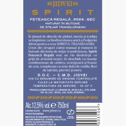 Vin alb sec Fetească Regală, 12.5%, 0.75l