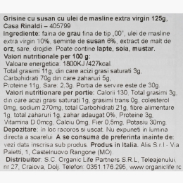 Grisine cu susan și ulei de măsline 125g