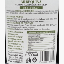 Ulei de măsline extravirgin Arbequina 500ml