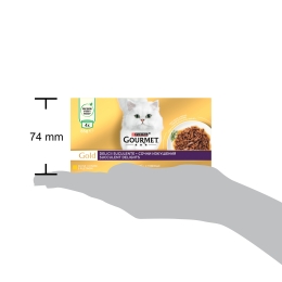 Hrană umedă pentru pisici Gold Delicii Suculente, 4x85g, mix de arome (pui și vită)