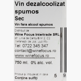 Vin dezalcoolizat spumos sec 0.75l