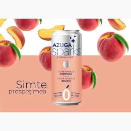Apă carbogazoasă Sparks, cu extract natural de piersică 0.33l