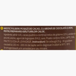 Ciocolată caldă cu aromă de Rom 250g