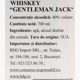 Whiskey Gentleman Jack 40% alc. 700ml