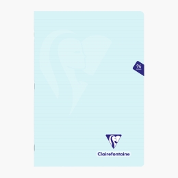 Caiet dictando capsat A4, 48 file, bleu pastel, Clairefontaine Mymesys