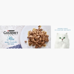 Hrană umedă pentru pisici, 4 x 85g, Perle cu vițel și legume/iepure și morcovi/miel și legume în sos