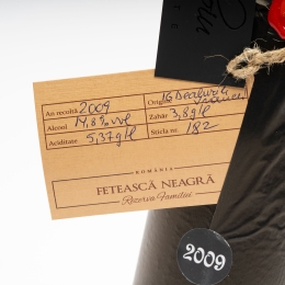 Vin roșu sec Rezerva Familiei Fetească Neagră 2009, 14.5, 750ml