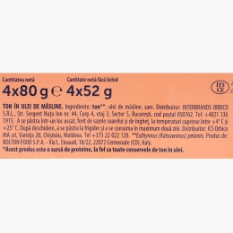 Ton în ulei de măsline 4x80g