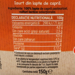 Iaurt de capră, 4% grăsime 150g 